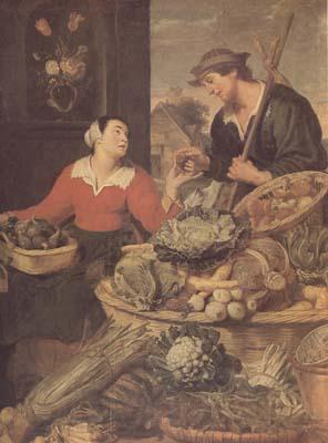 Frans Snyders detail Fruit and Vegetable Stall (mk14) Norge oil painting art